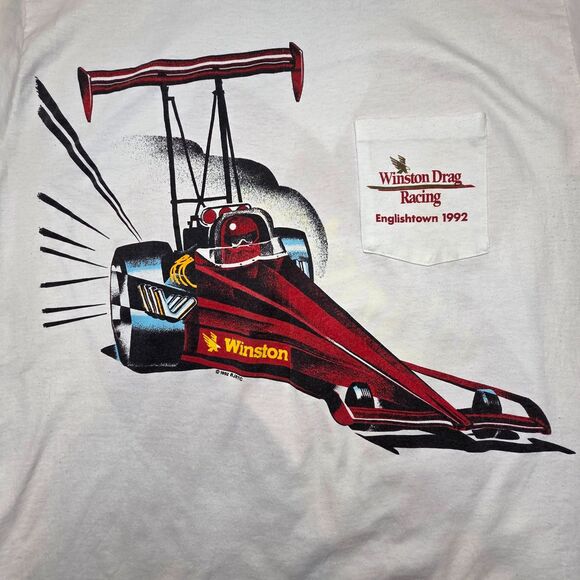 Vintage 1992 Winston Drag Racing Long Sleeve T-Shirt Men's XL Made In USA NHRA - Picture 3 of 10